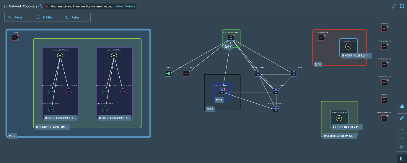 Multiple groups in Network Map created using the CSV import option through the command line interface.